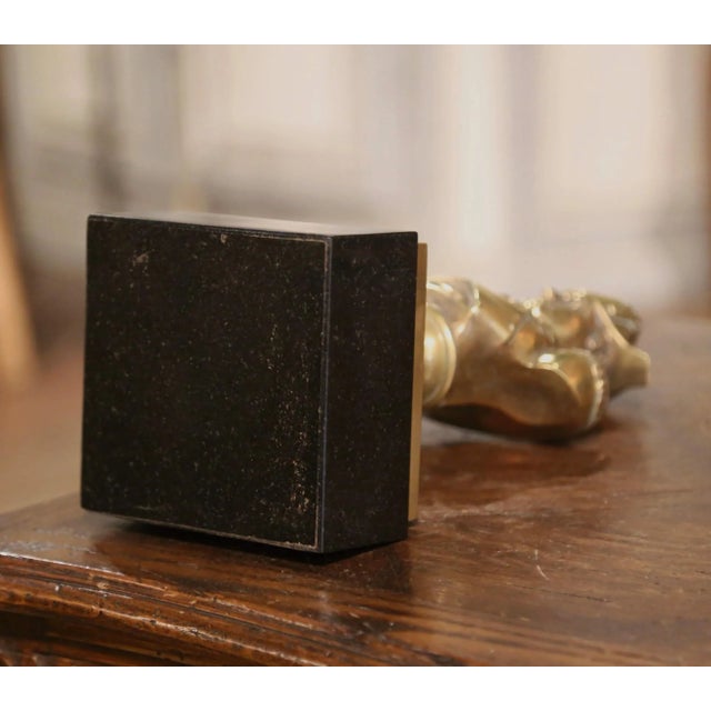 Mid-Century French Gilt Bronze Bust of Napoleon Bonaparte on Black Stone Base For Sale - Image 10 of 10