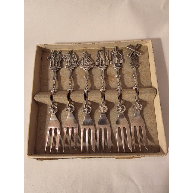 1940s Dutch Silverplated Six Piece Serving Set For Sale - Image 11 of 12