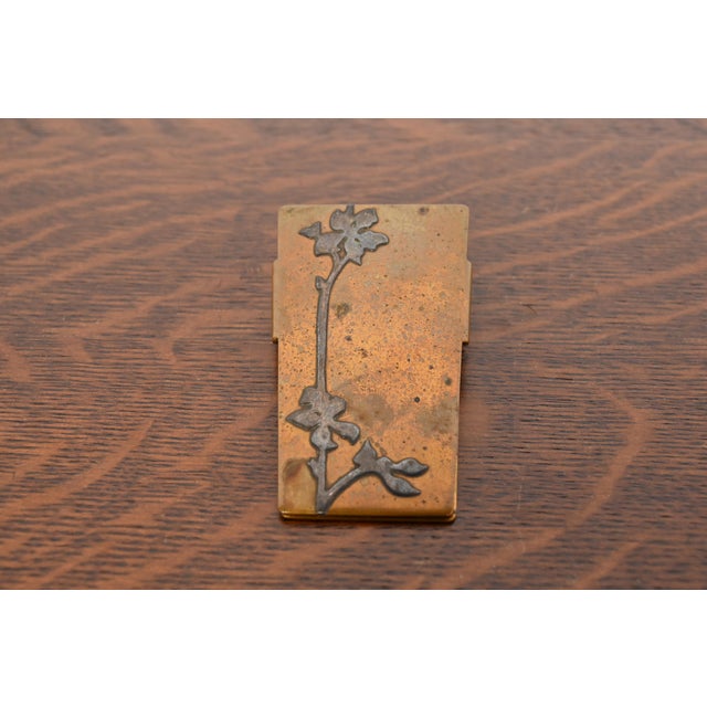 Heintz Art Metal Shop Heintz Arts & Crafts Sterling Silver on Bronze Paper Clip For Sale - Image 4 of 11
