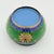 Metal Mid-Century Cloisonné Enamel Revolving Ashtray in Green & Cobalt For Sale - Image 7 of 8
