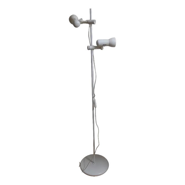 Vintage German Adjustable Double Floor Lamp from Hustadt Leuchten, 1980s For Sale