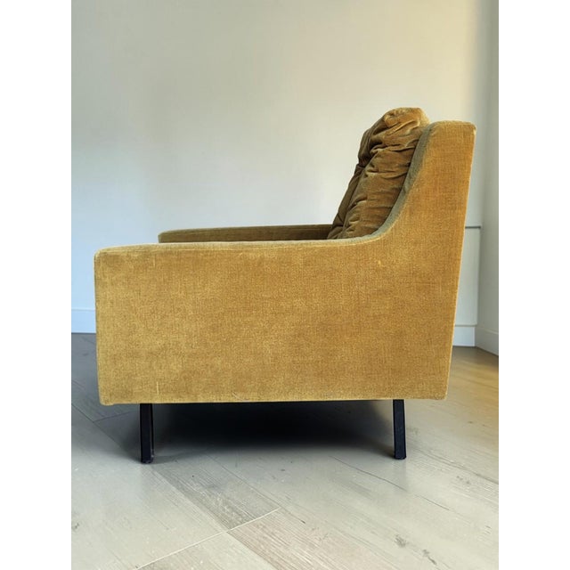 Italian Armchair in Wood and Velour, 1970 For Sale - Image 3 of 14