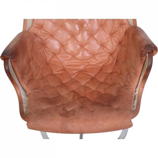 Jetson Chair in Patinated Anilin Leather by Bruno Mathson, 1990s For Sale - Image 4 of 18