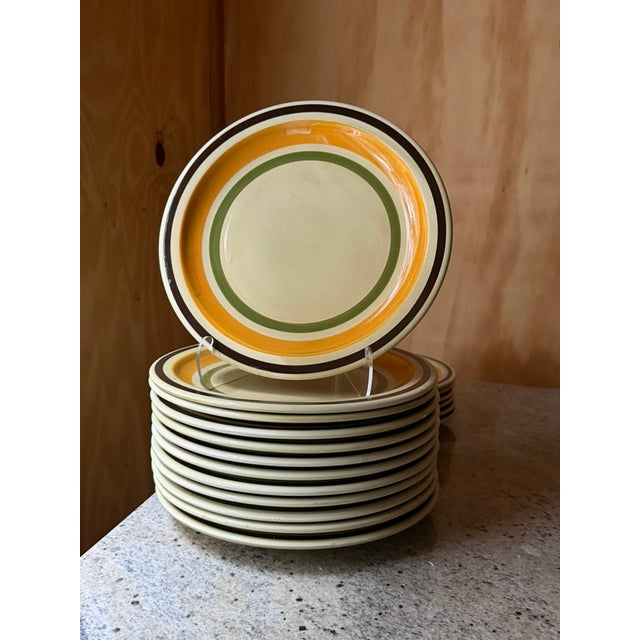 Vintage Italian Stoneware Plates from Castellania Ceramica, 1960s, Set of 20 For Sale - Image 6 of 18