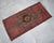 Distressed Low Pile Rug Kurdish Yastik Small Rug Faded Colors Mat Entry Decor - 19'' X 38'' For Sale - Image 13 of 14