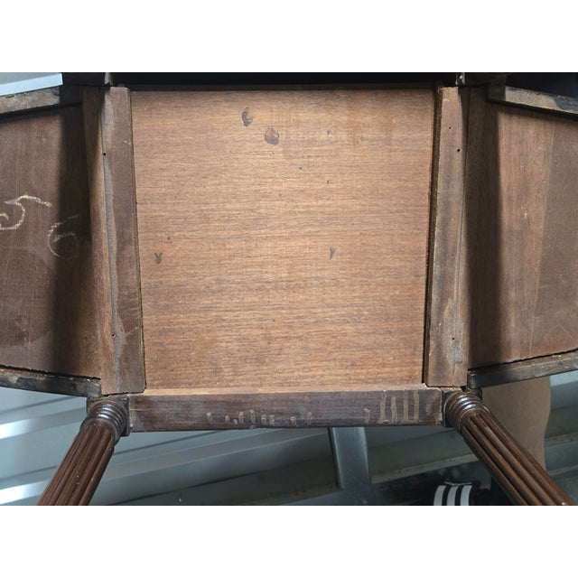 Early 20th Century Federal Style Inlaid Mahogany Sewing Table Cabinet For Sale - Image 12 of 12