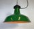 Industrial Green Enamel Factory Pendant Lamp, 1960s For Sale - Image 17 of 18