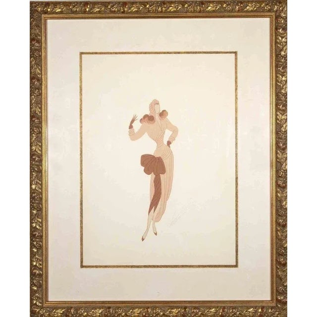 1950s Erté, Tomorrow Afternoon, Gouache on Paper, 1951 For Sale - Image 5 of 5