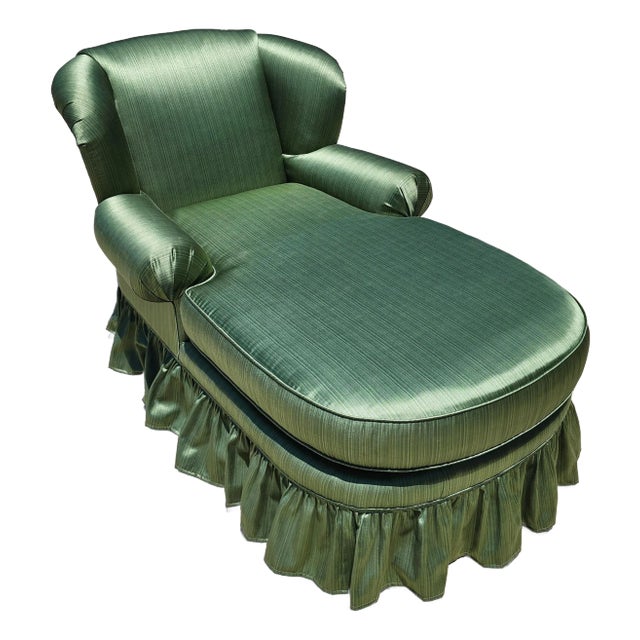 Vintage Chaise English Wingback Style For Sale