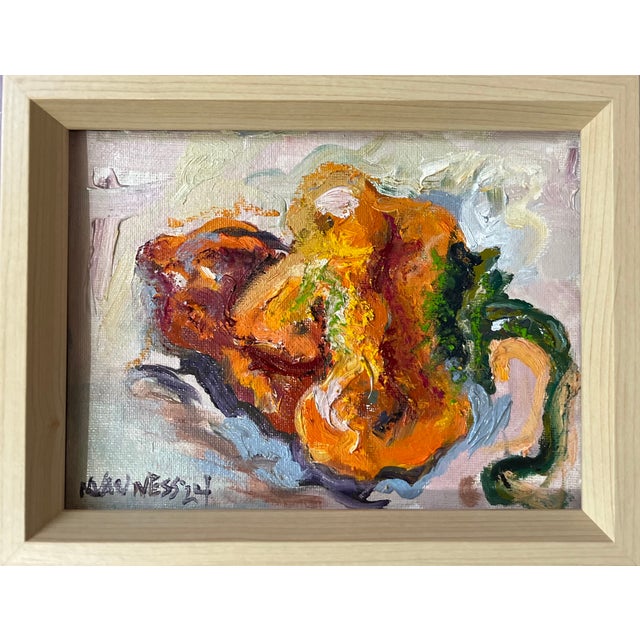 2020s Habanero Chili Pepper #3, Expressionist Still Life Oil Painting For Sale - Image 5 of 6