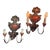 Antique Italian Gilt Wood and Polychrome Sconces- a Pair For Sale