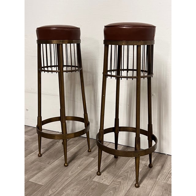 Mid 20th Century 2 italian Vintage stools For Sale - Image 5 of 6