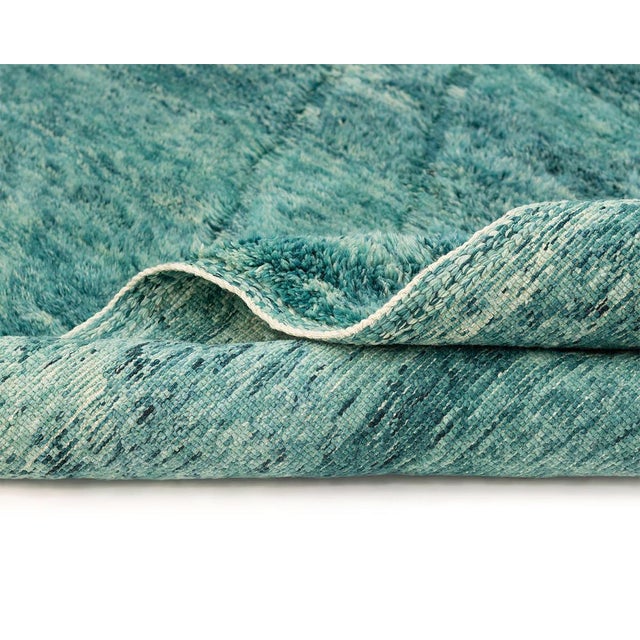 Premium Hand-Knotted Moroccan Wool Rug | 10'4" X 6'9" | One of a Kind For Sale - Image 14 of 14