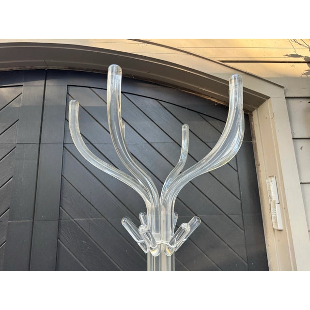 Plastic Vintage Lucite Coat Rack For Sale - Image 7 of 8