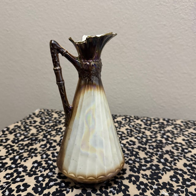 Antique Czechoslovakian Porcelain Ewer Pitcher Vase For Sale In New Orleans - Image 6 of 9
