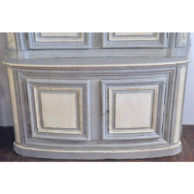 French Regence Bombe Painted "Buffet Deux Corps" For Sale In Dallas - Image 6 of 10