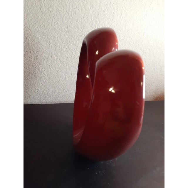 This is an EXQUISITE Zsolnay Pecs Hungary 9" Red Ceramic Heart Sculpture. Have pair Pair of these Sculptures at $125/each...