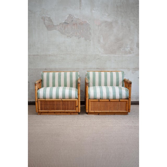 Wood Bamboo Armchairs from Dal Vera, 1960s, Set of 2 For Sale - Image 7 of 7