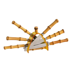 Vintage Bamboo Service Knife Set