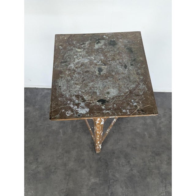 Mid-Century Oak Sculptor's Stand For Sale - Image 4 of 5