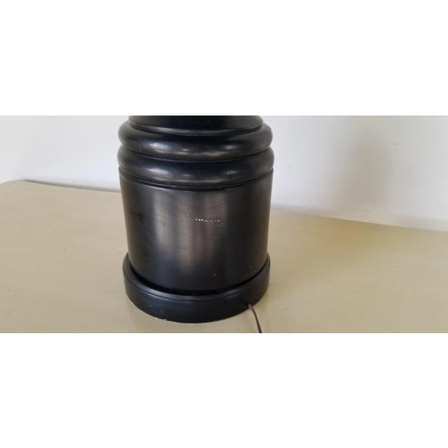 1970's Tall Vintage James Mont Style Carved Helix Table Lamp For Sale - Image 11 of 12