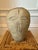 Terrific Handmade Face Vase Sculpture. Primitive folk art style. Incised facial features on smooth slab. Backside and...