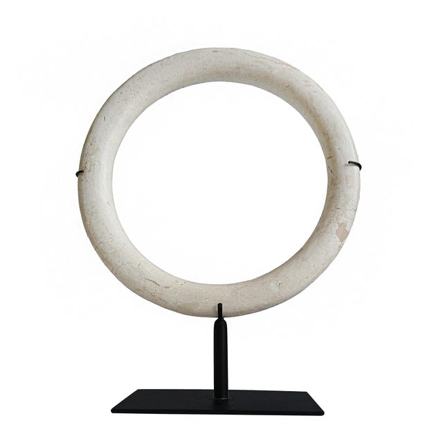 Marble Ring Sculpture on Stand, For Sale - Image 4 of 14