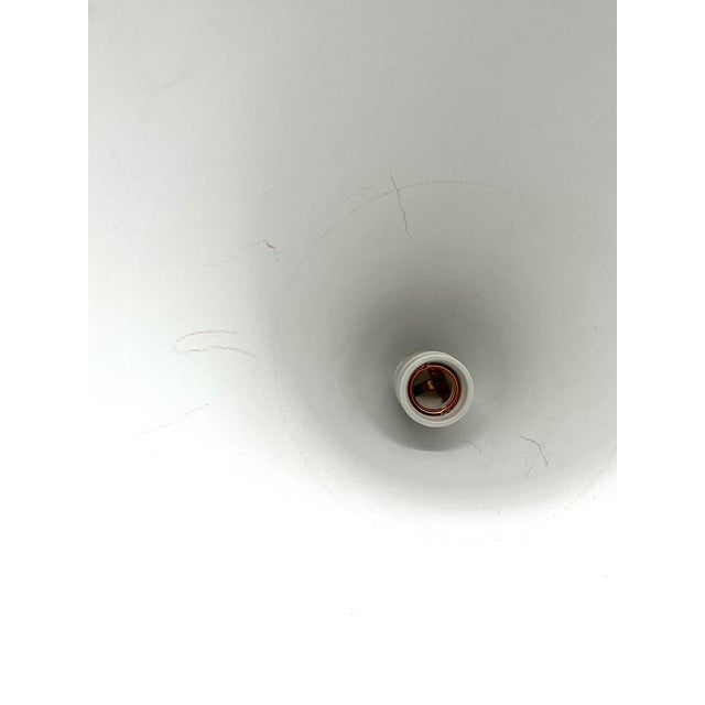 Red Vintage Scandinavian Cone Pendant Lamp in Red Enamel & Ceramic in the style of Louis Poulsen, 1960s For Sale - Image 8 of 15