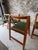 Wood Set of 6 Mid Century Modern Teak Folding Dining Chairs With Green Upholstery For Sale - Image 7 of 11