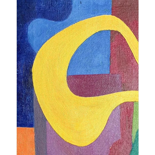 Late 20th Century Abstract Oil Painting on Canvas "Flowers", by Yuri Vassilievich Titov, Framed For Sale - Image 6 of 12