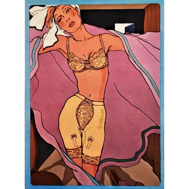1969 French Mid-Century Lingerie Advertisement Print by Antonio Lopez For Sale - Image 4 of 4