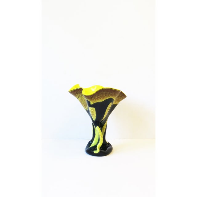 Organic Modern Art Glass Sculpture Vase For Sale - Image 4 of 13