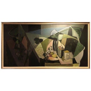 Signed 1974 Oil Painting on Canvas, "Lemons in Low Key" by Sam Stetson For Sale