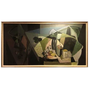 Signed 1974 Oil Painting on Canvas, "Lemons in Low Key" by Sam Stetson