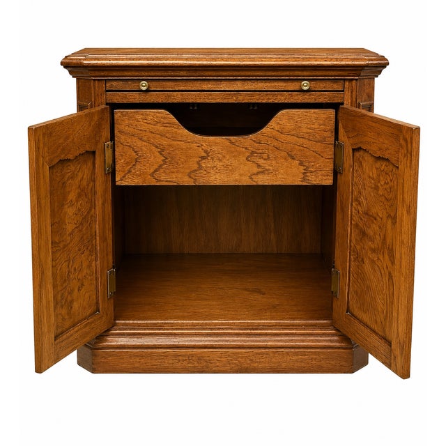 Thomasville Thomasville 20th Century Burl Nightstand For Sale - Image 4 of 6