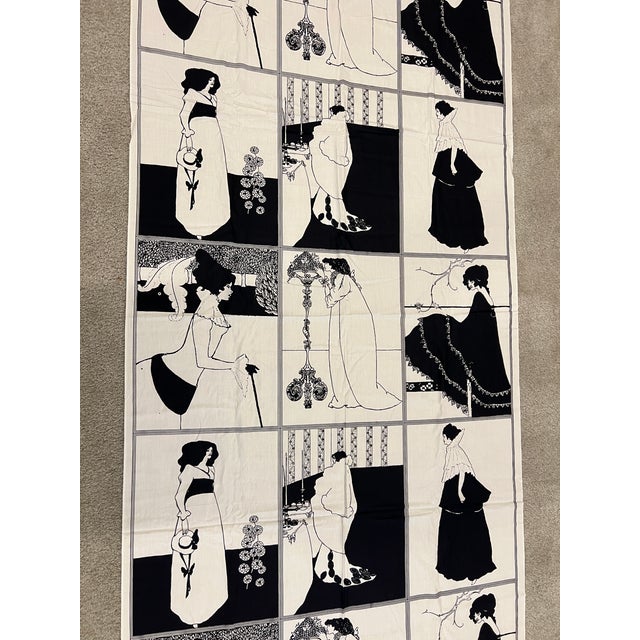 Art Nouveau Aubrey Beardsley Textile by Bloomcraft 4.5 Panel Piece For Sale - Image 13 of 15