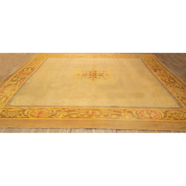 This Antique European Aubusson Rug can be described through its exceptional mid-19th-century French heritage, grand...