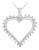 .925 Sterling Silver 1/4 cttw 3-Prong Diamond Open Heart 18" Pendant Necklace (I-J Color, I3 Clarity) For Sale