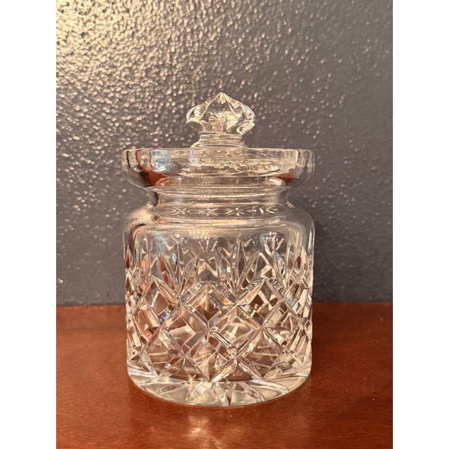 Traditional Vintage Crystal Cut Glass Biscuit - Cookie - Candy Jar - Pineapple Cut For Sale - Image 3 of 14