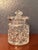 Traditional Vintage Crystal Cut Glass Biscuit - Cookie - Candy Jar - Pineapple Cut For Sale - Image 3 of 14
