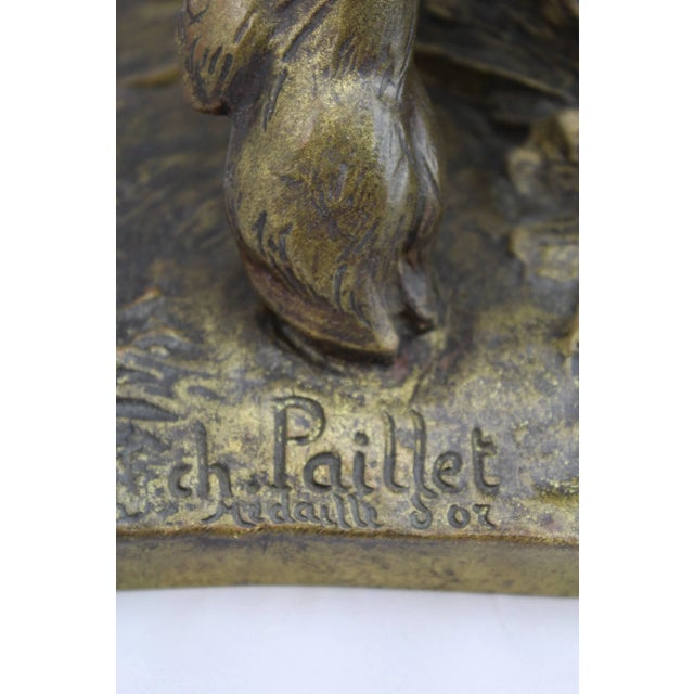 1920s Charles Paillet "Medaille D'or" Bronze of Two Playful Goats For Sale - Image 5 of 7