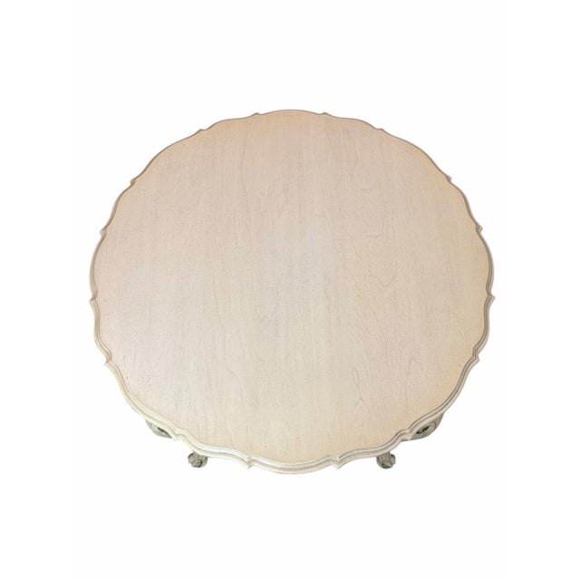 Vintage French Provincial Painted Side Table For Sale - Image 4 of 10