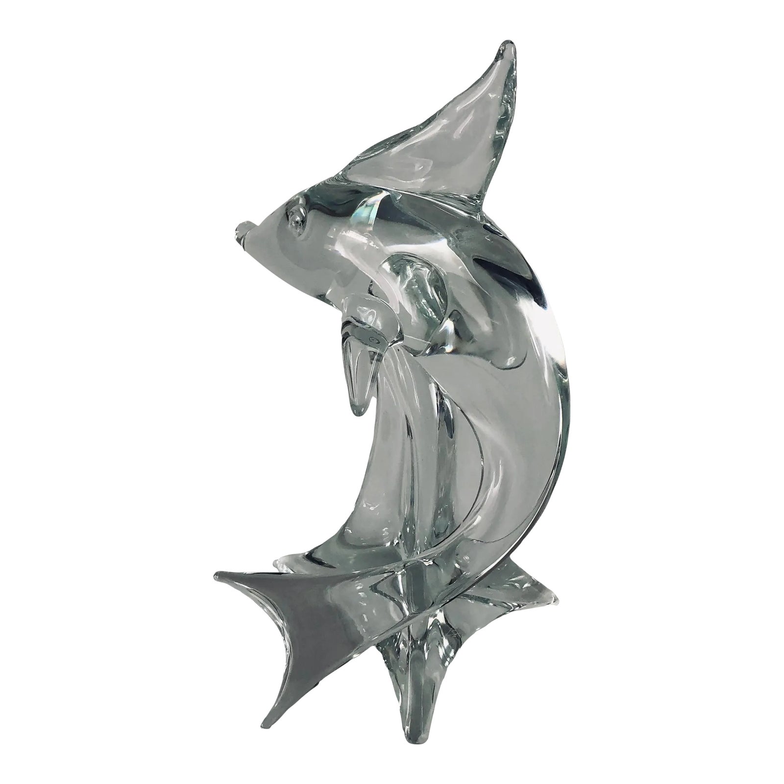 Mid 20th Century Murano Glass Dolphin Sculpture Licio Zanetti