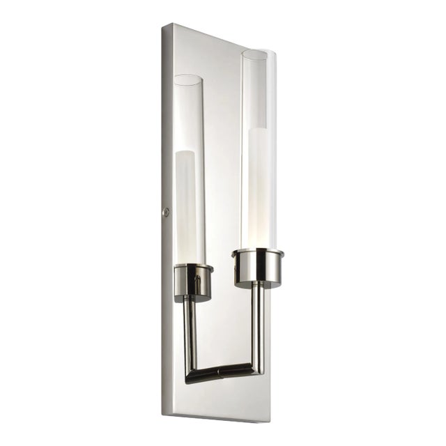 Visual Comfort Modern Linger Wall LED Polished Nickel For Sale