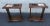 A Pair of Mid-Century Old Tavern Style Antiqued Pine Two-Tier Side Tables with decorative ceramic inserts. Solid pine....