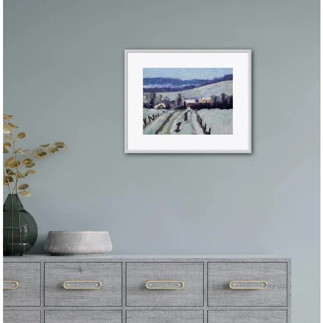 2020s "Winter Backroads Virginia City, Nevada" Contemporary Impressionist Winter Landscape Oil Painting For Sale - Image 5 of 12