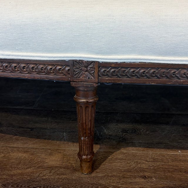 19th Century French Louis XVI Walnut Sofa or Canapé With Museum Quality For Sale - Image 11 of 11