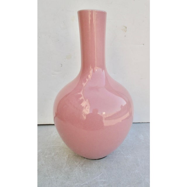 Late 20th Century Chinese Bottle Neck Monochrome Vase For Sale - Image 5 of 7