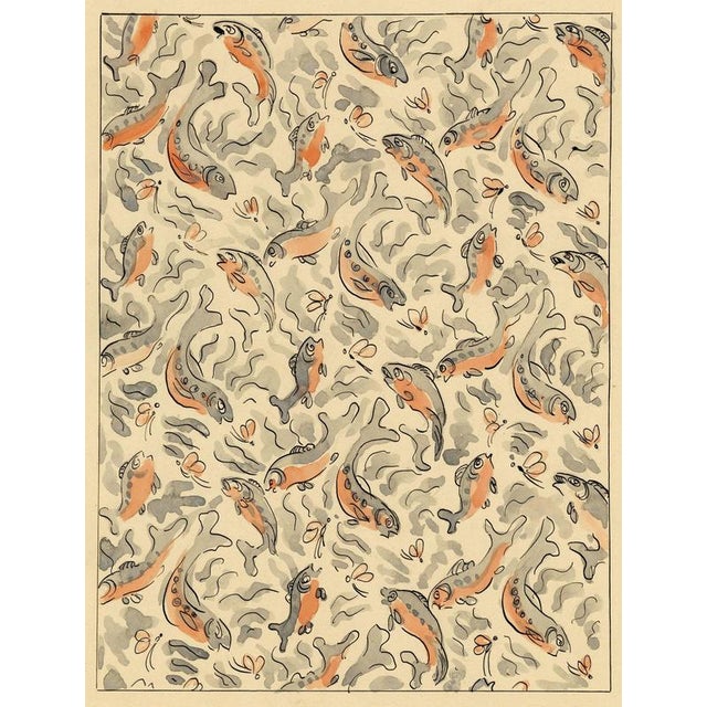Jean Mary Ogilvie, Carp Fish, 1920s, Gouache For Sale - Image 9 of 9