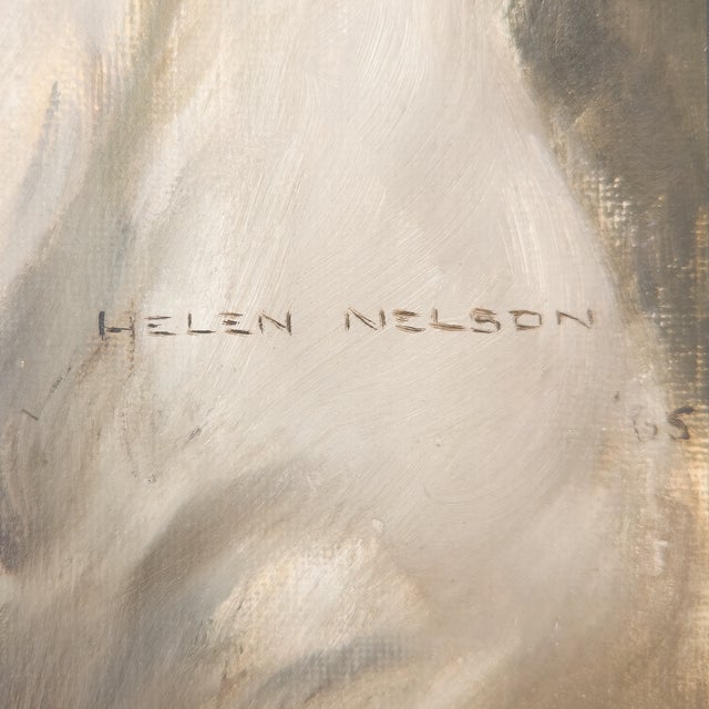 Paint Portrait of a Summer Man - Helen Nelson, C. 1965 For Sale - Image 7 of 8